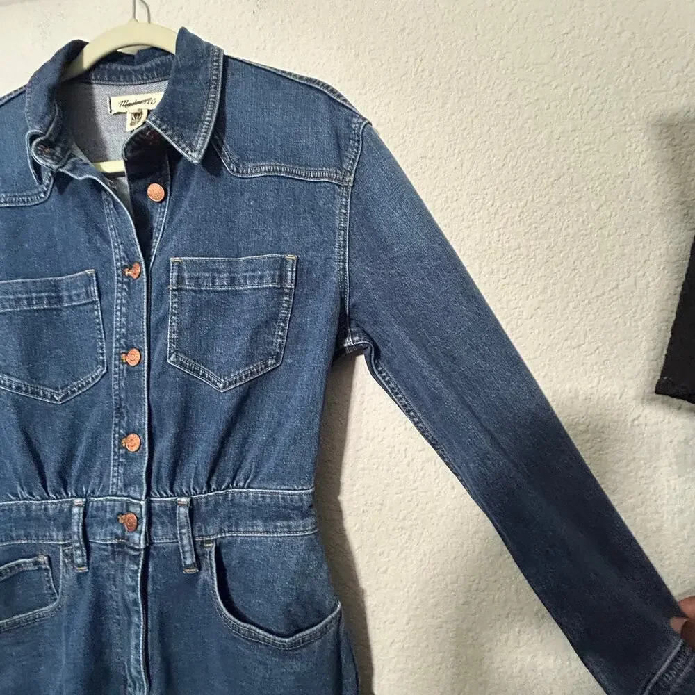 NEW Madewell Denim Western Midi Shirtdress in Laselle Wash Sz 2 Capsule Staple